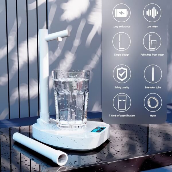 Automatic Water Dispenser with Stand – Rechargeable Desktop Water Bottle Pump - Image 5