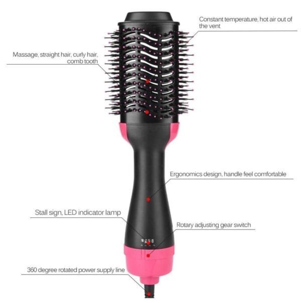 One-Step Electric Hair Dryer & Styler Combines drying, straightening, and curling in one tool. - Image 5