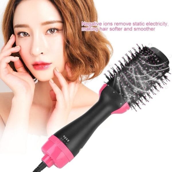 One-Step Electric Hair Dryer & Styler Combines drying, straightening, and curling in one tool. - Image 3