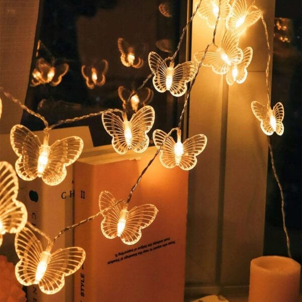 butterfly Christmas string lights