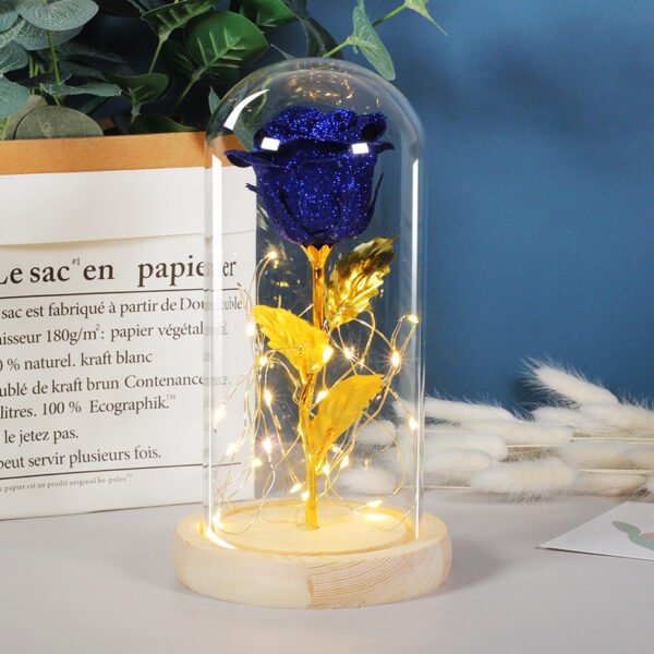 Eternal Rose with LED Light – Valentine's Day Gift in Glass for Her - Image 5