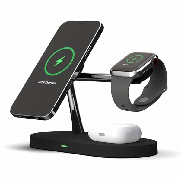 5-in-1 Magnetic Wireless Charger – 15W Fast Charging Station - Image 4