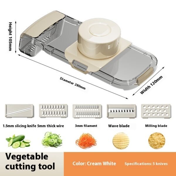 2-in-1 Multifunctional Vegetable Cutter – Chopper & Drainer for Easy Food Prep - Image 6