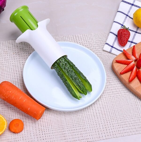 Creative Vegetable & Fruit Cutter – Cucumber, Carrot, Strawberry Slicer - Image 5