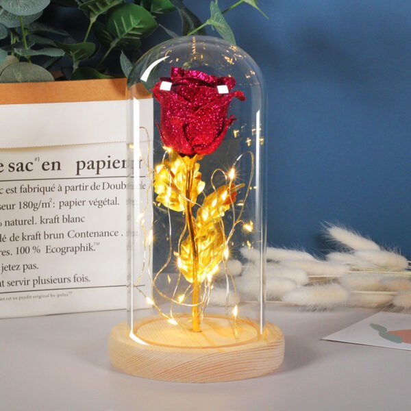 Eternal Rose with LED Light – Valentine's Day Gift in Glass for Her - Image 4