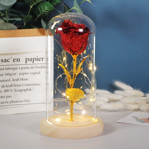 Eternal Rose with LED Light – Valentine's Day Gift in Glass for Her - Image 7