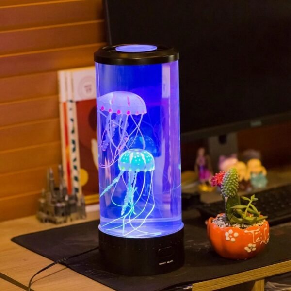 LED Jellyfish Aquarium Lamp – USB Powered Night Light - Image 3