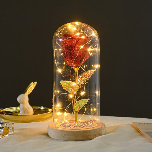 Eternal Rose with LED Light – Valentine's Day Gift in Glass for Her - Image 9