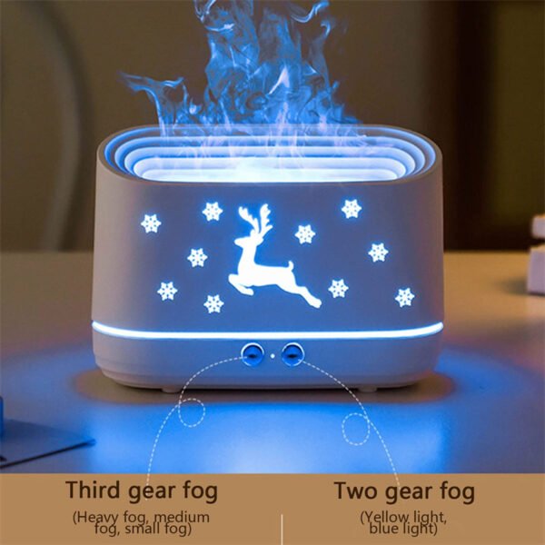 Elk Flame Humidifier & Diffuser – Quiet Atmosphere Lamp for Christmas Decor - Image 8