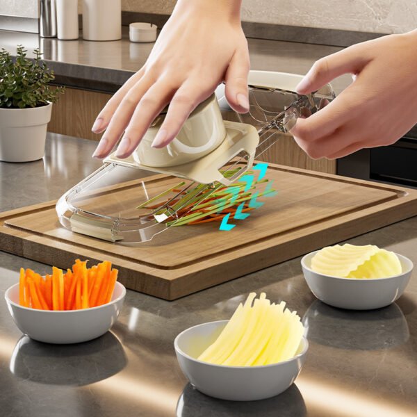 2-in-1 Multifunctional Vegetable Cutter – Chopper & Drainer for Easy Food Prep - Image 3