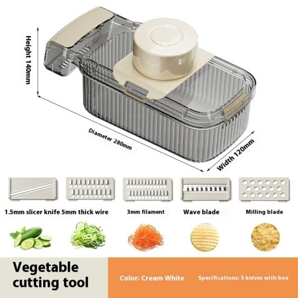 2-in-1 Multifunctional Vegetable Cutter – Chopper & Drainer for Easy Food Prep - Image 8