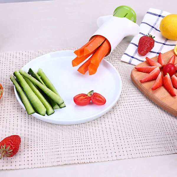 Creative Vegetable & Fruit Cutter – Cucumber, Carrot, Strawberry Slicer - Image 4