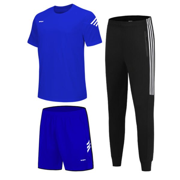 Men’s Short Sleeve Casual Sports & Training Set – Round Neck - Image 3