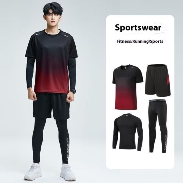 Men’s Quick-Dry 4-Piece Sports Outfit – Training & Running Set - Image 5
