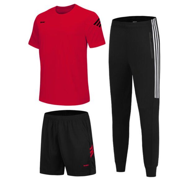 Men’s Short Sleeve Casual Sports & Training Set – Round Neck - Image 5