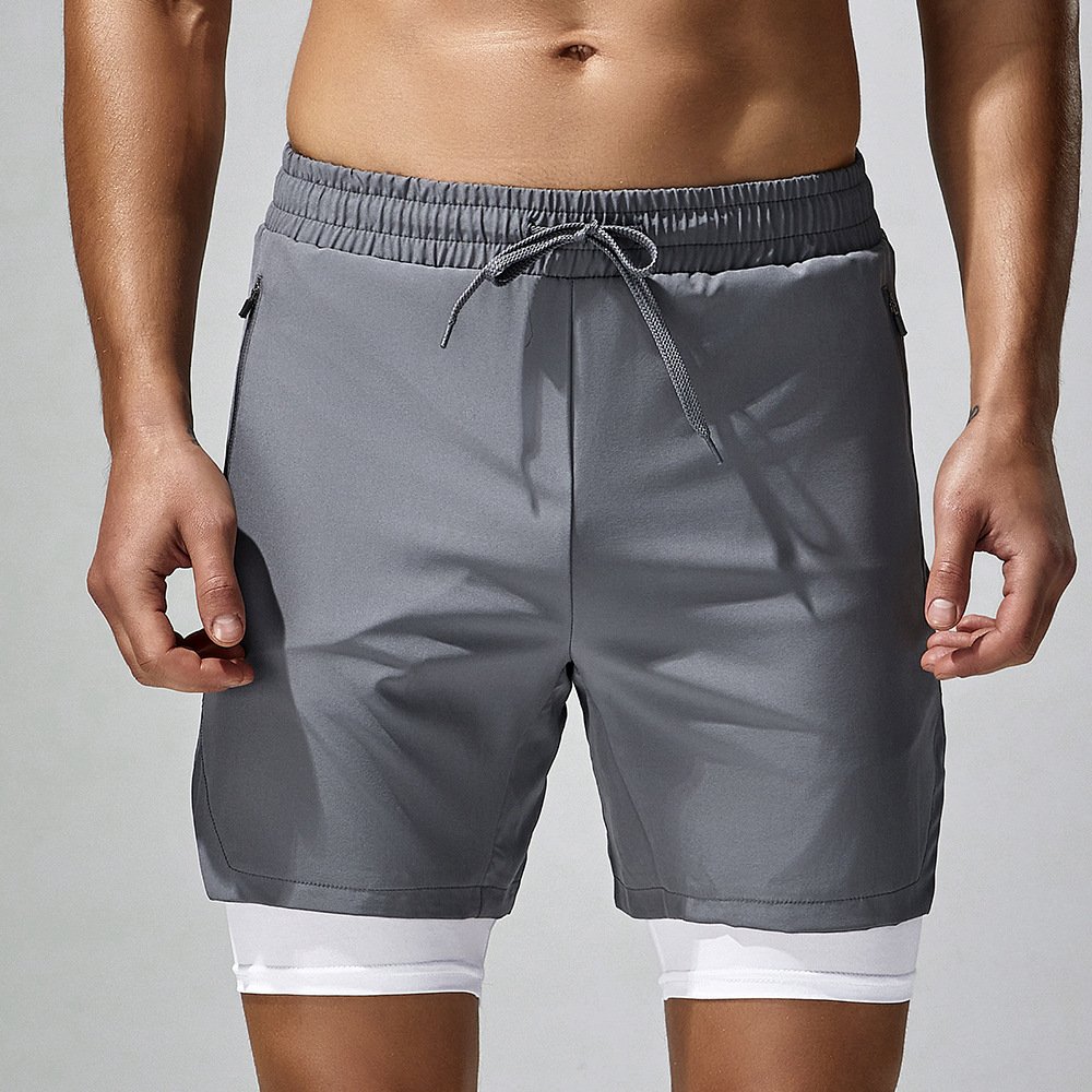 Men’s Quick-Dry Four-Way Stretch Running Shorts – Double Laye - Image 5
