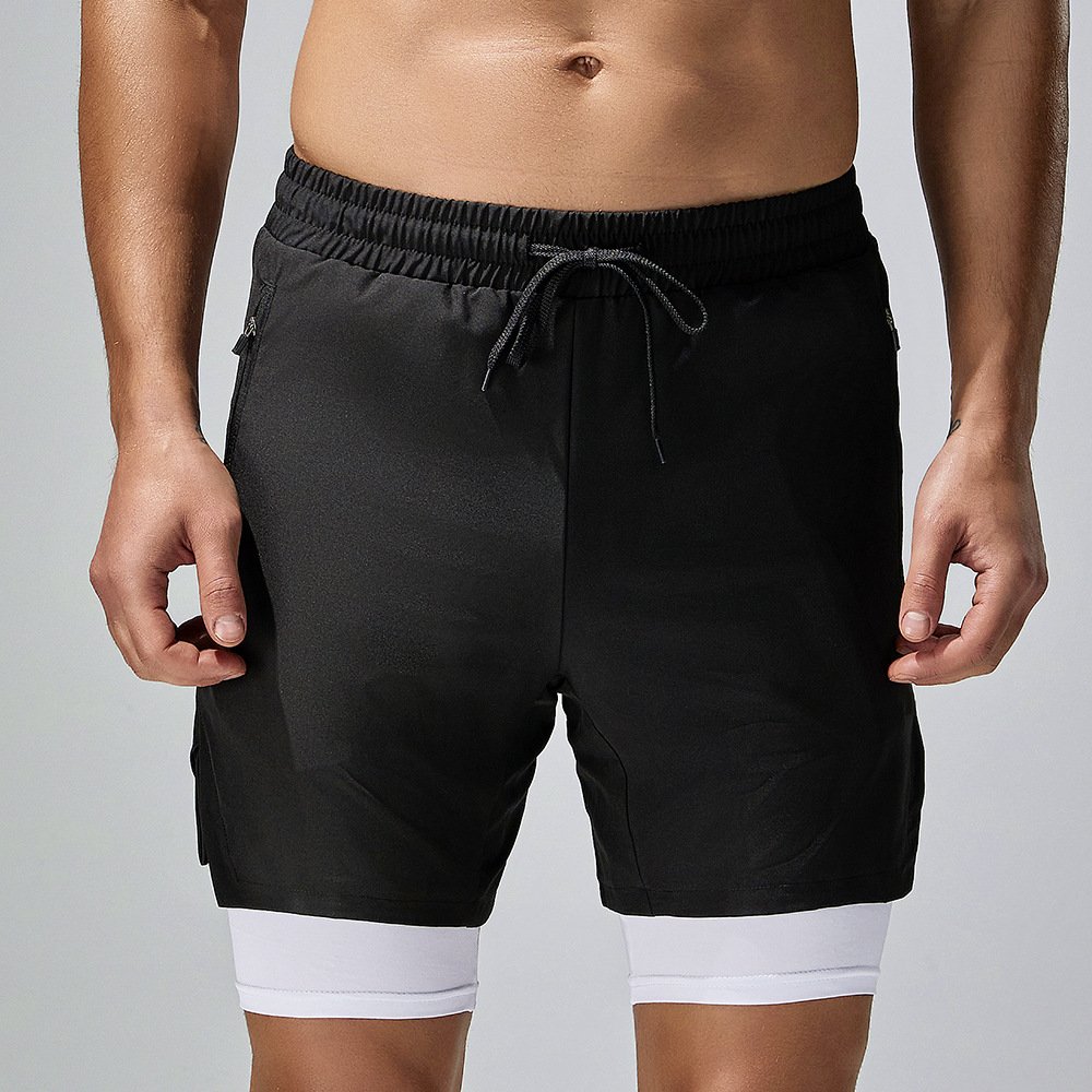Men’s Quick-Dry Four-Way Stretch Running Shorts – Double Laye - Image 6
