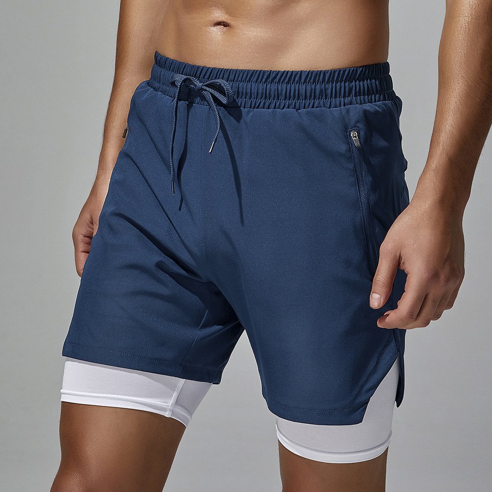 Men’s Quick-Dry Four-Way Stretch Running Shorts – Double Laye - Image 4