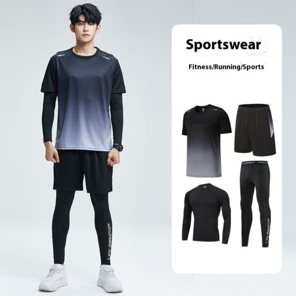 Men’s Quick-Dry 4-Piece Sports Outfit – Training & Running Set - Image 6