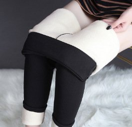 Velvet Padded Glossy Lambswool Leggings