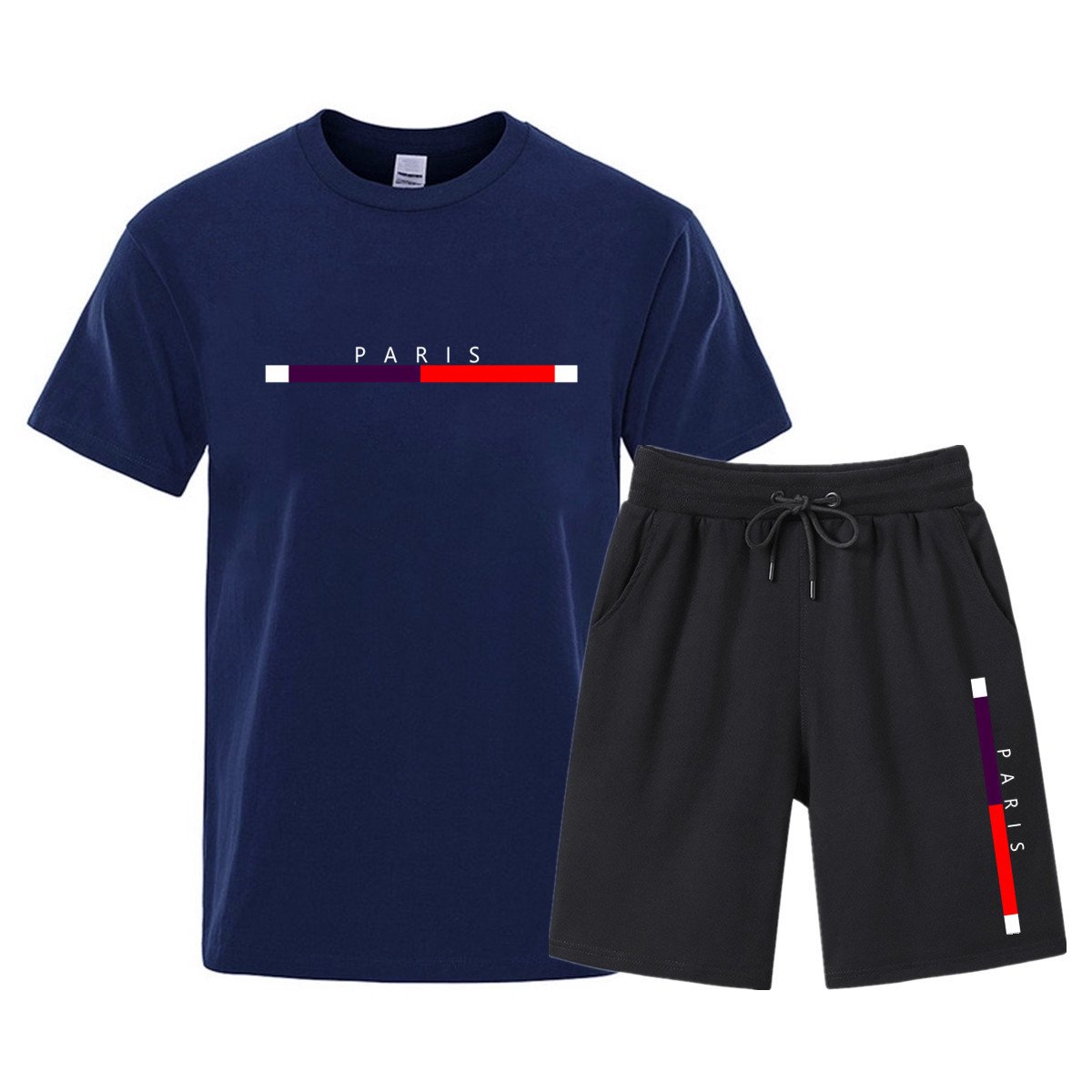 Men’s Cotton T-Shirt & Shorts Set – Fashionable Sports & Leisurewear - Image 3
