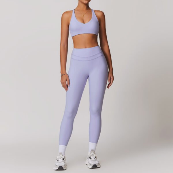 Women’s Yoga & Running Fitness Set – Moisture-Wicking Bra & Pants - Image 6