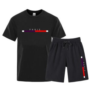 Men’s Cotton T-Shirt & Shorts Set – Fashionable Sports & Leisurewear