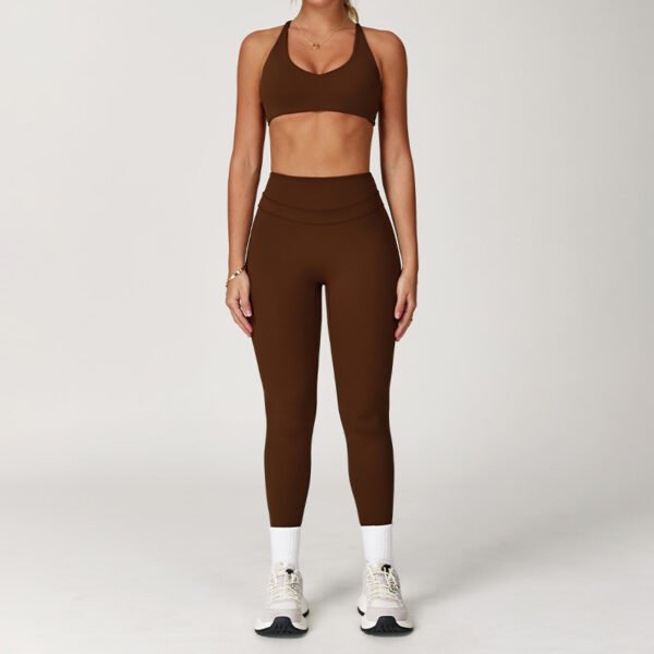 Women’s Yoga & Running Fitness Set – Moisture-Wicking Bra & Pants - Image 7