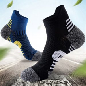 Men’s Thick Towel-Bottom Sports Socks – Breathable, Non-Slip