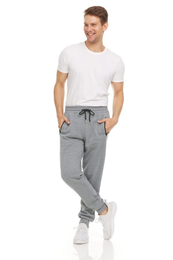 Men's Athletic Joggers with Zipper Pockets - Tapered Running Pants - Image 8