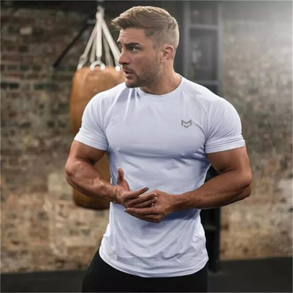 Men’s Quick-Dry Gym T-Shirt – Short Sleeve Sports Top - Image 6