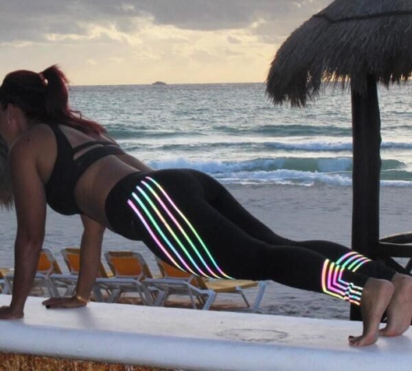 Women’s Laser Print Yoga Leggings – Slimming, Breathable Fitness Pants - Image 3
