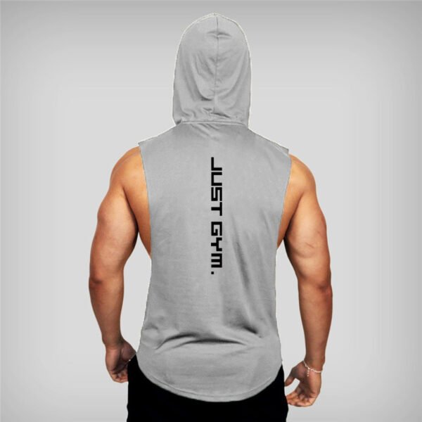 Men’s Fitness Hooded Vest – Loose Sportswear Top - Image 3