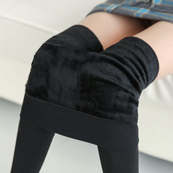 Warm Fur-Lined Leggings – Slim Fit Winter Pants - Image 3