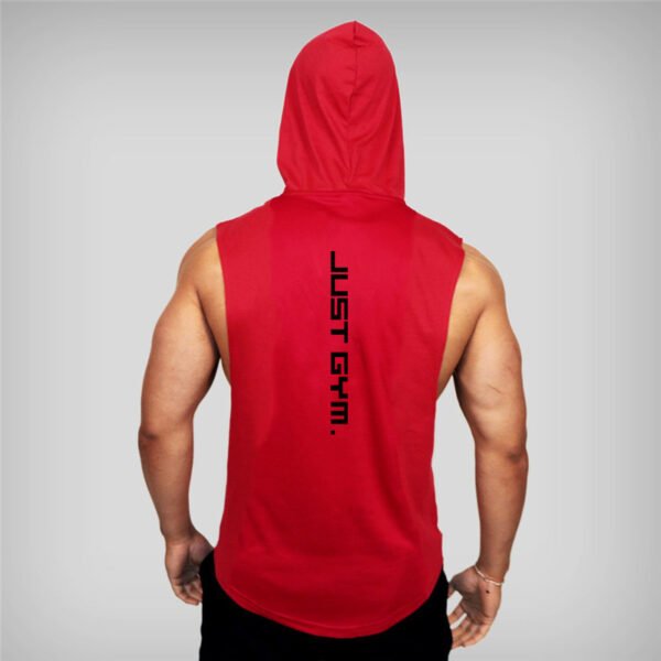 Men’s Fitness Hooded Vest – Loose Sportswear Top - Image 2