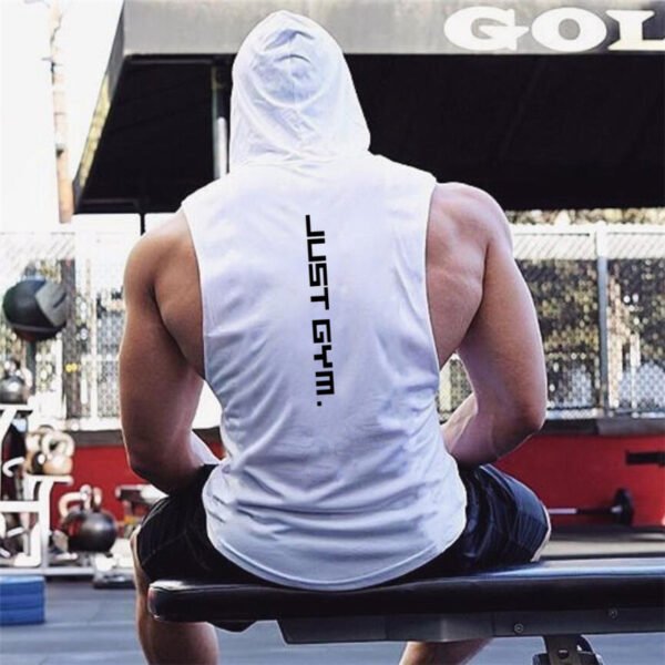Men’s Fitness Hooded Vest – Loose Sportswear Top