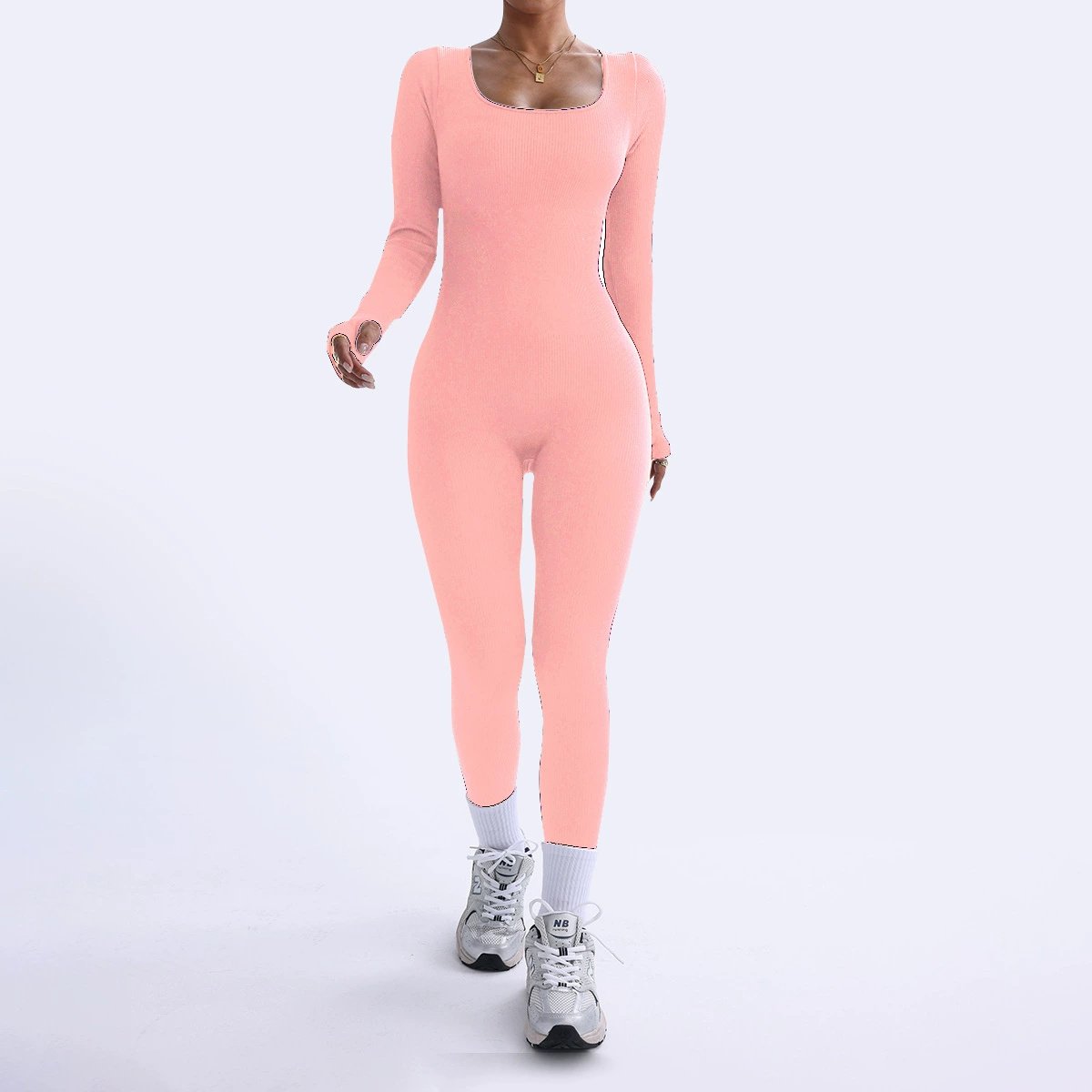 Women’s Slim Fit Square Collar Jumpsuit - Image 10