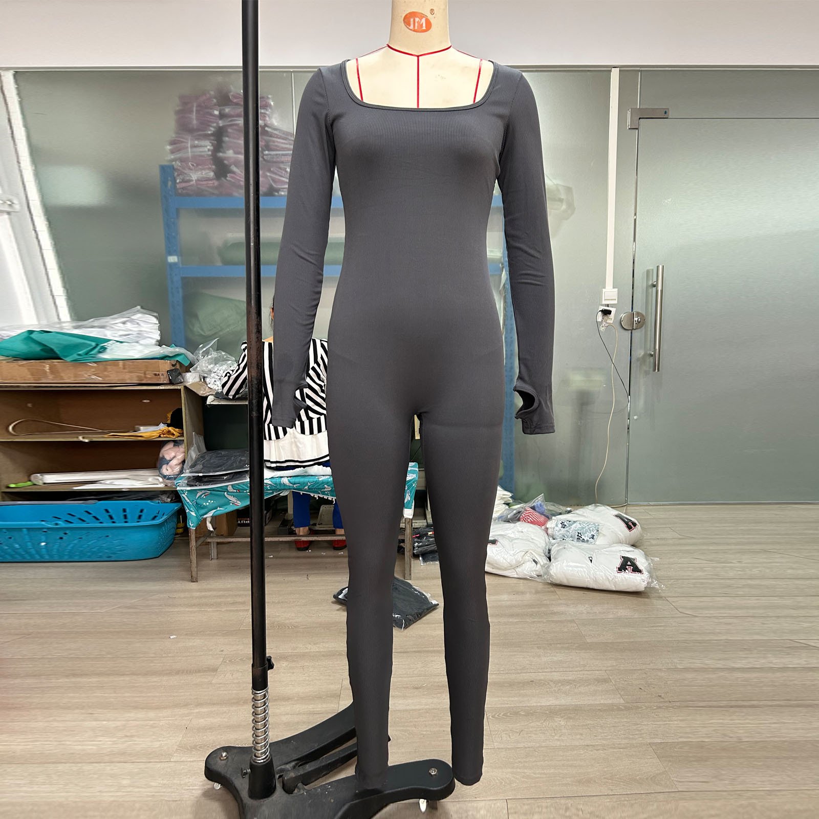 Women’s Slim Fit Square Collar Jumpsuit - Image 8