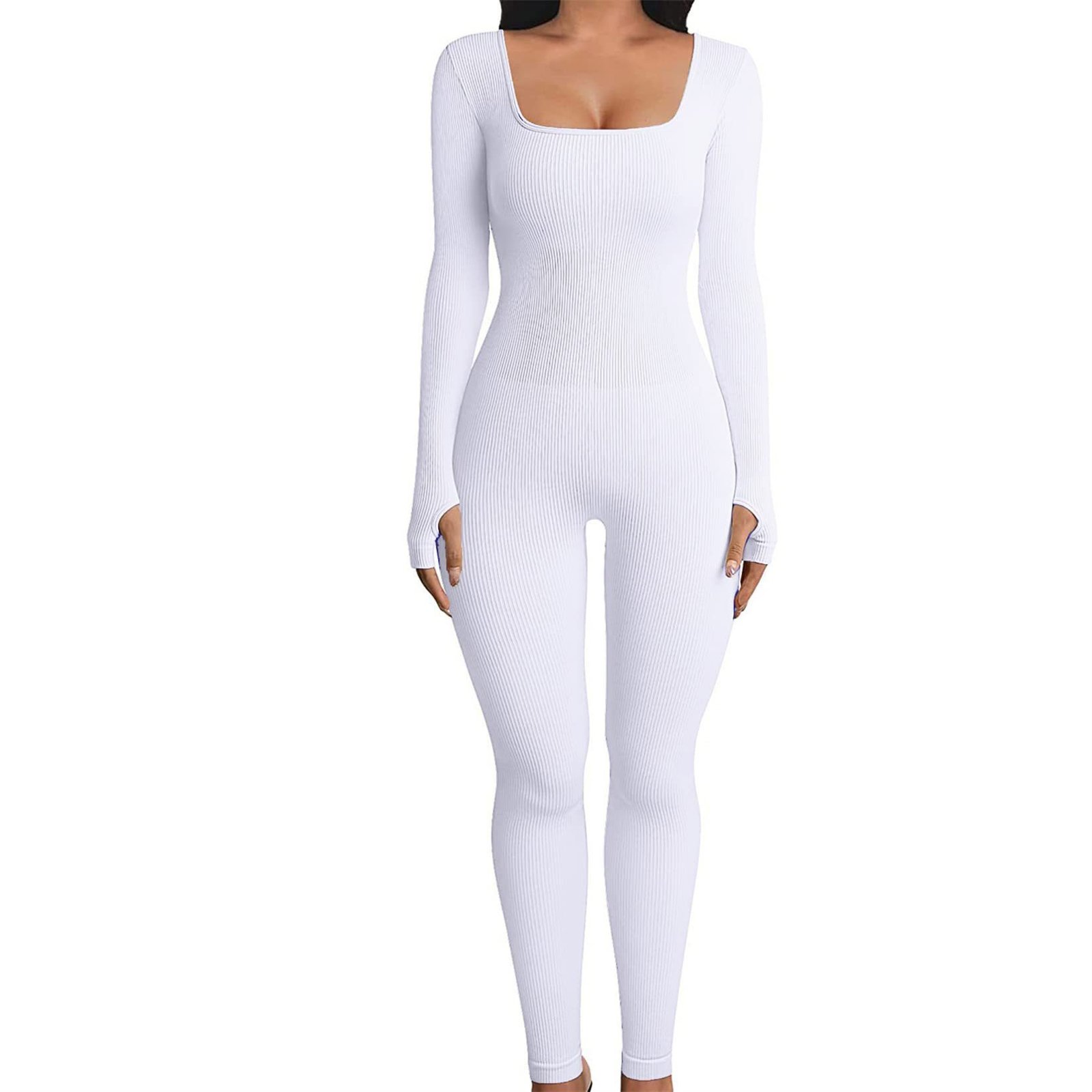 Women’s Slim Fit Square Collar Jumpsuit - Image 6