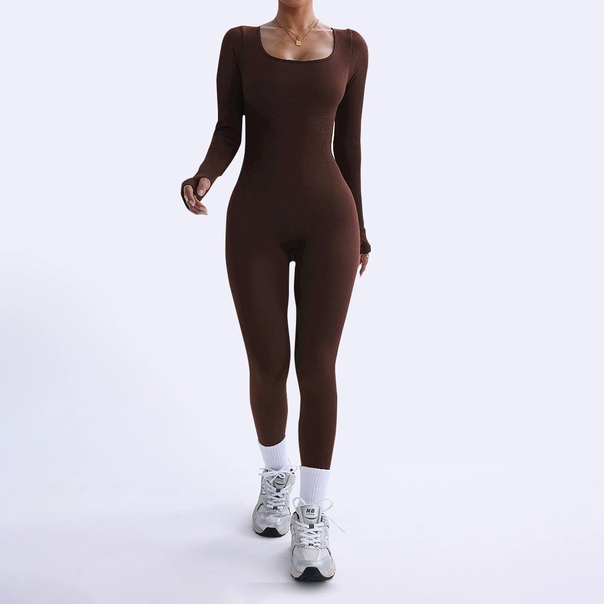 Women’s Slim Fit Square Collar Jumpsuit - Image 9