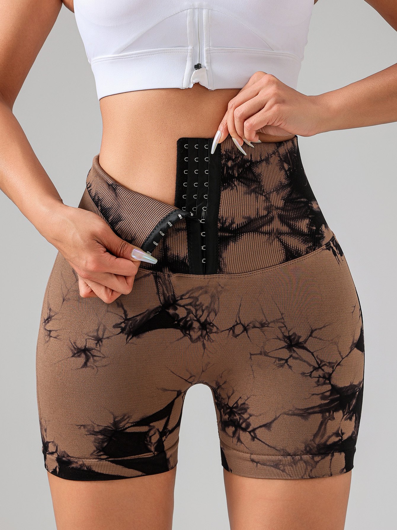 Women’s Tie-Dye High-Waist Sports Shorts – Everyday Activewear - Image 2