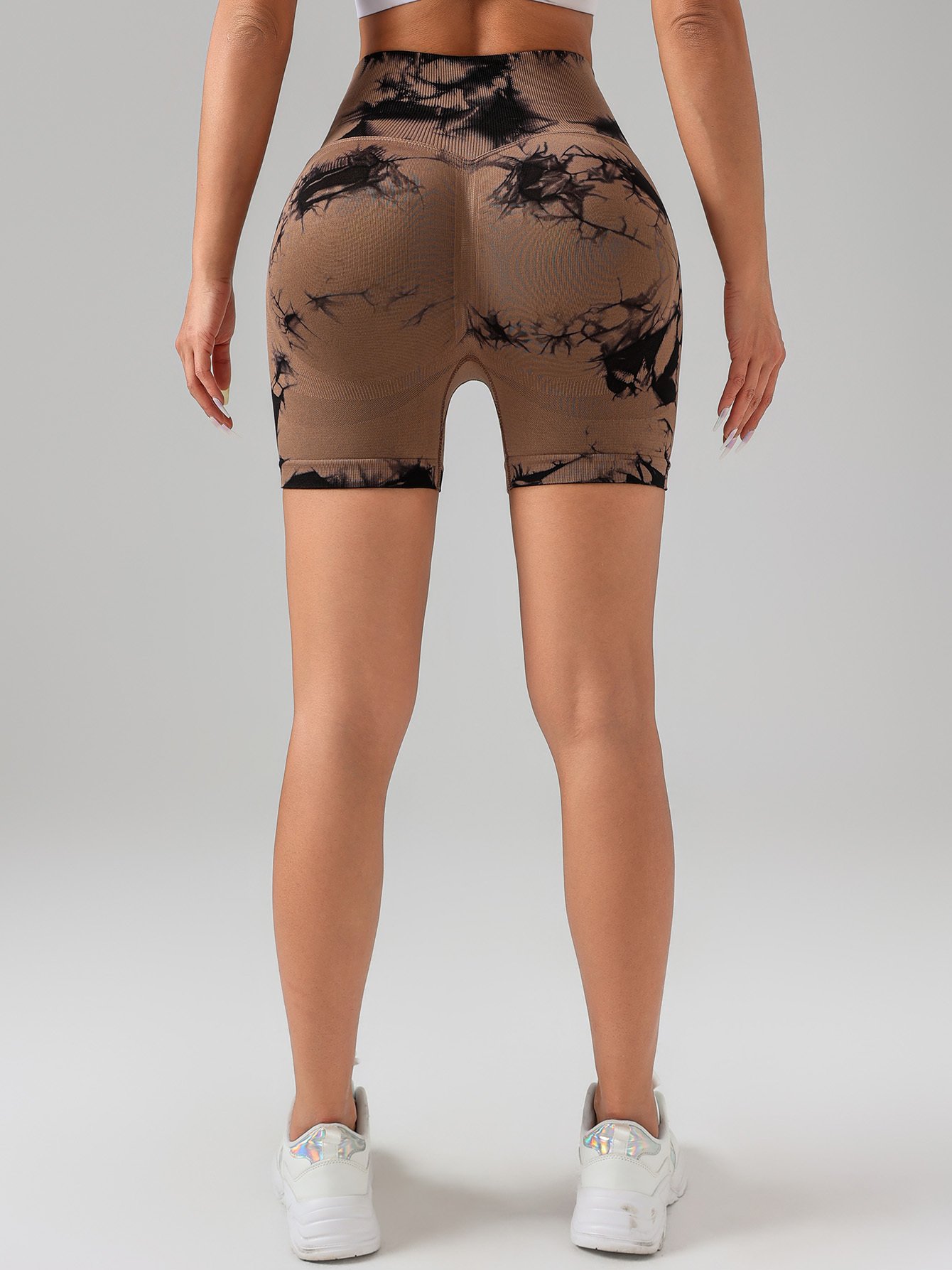 Women’s Tie-Dye High-Waist Sports Shorts – Everyday Activewear - Image 5