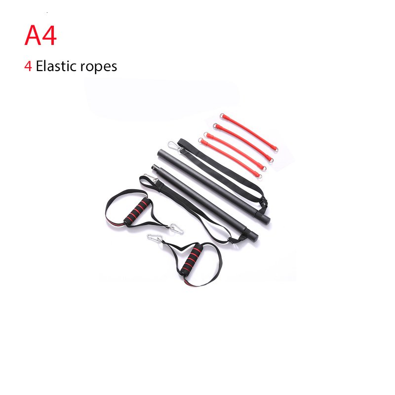 Body Workout Trainer Bar with Resistance Bands Rubber Buckles - Image 8