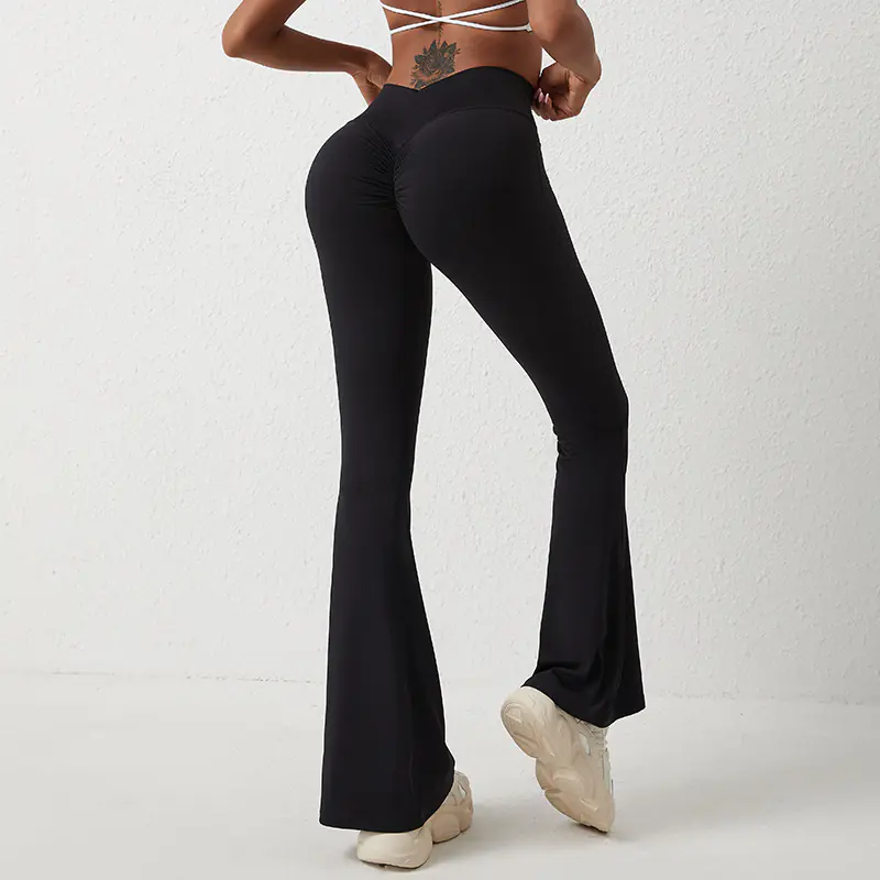 High Waisted Flare Yoga Pants - Image 6