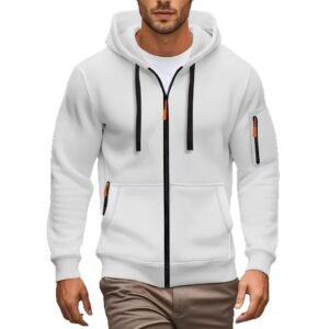 men's zip up fleece lined hoodie